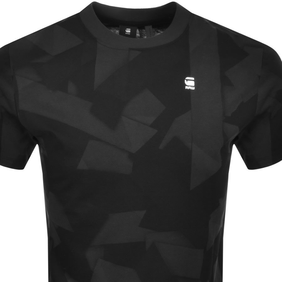 Alternative Image for ProductG Star Raw Tape Camouflage T Shirt Black2